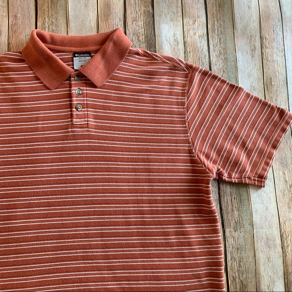 Columbia men’s striped short sleeve polo shirt | size Large - Picture 7 of 10